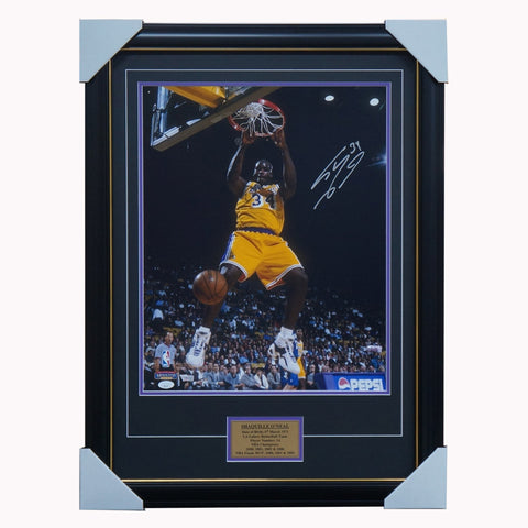 Shaquille O'Neal Signed Los Angeles Lakers NBA Official Fanatics Photo Framed 4 X NBA Champion - 5769