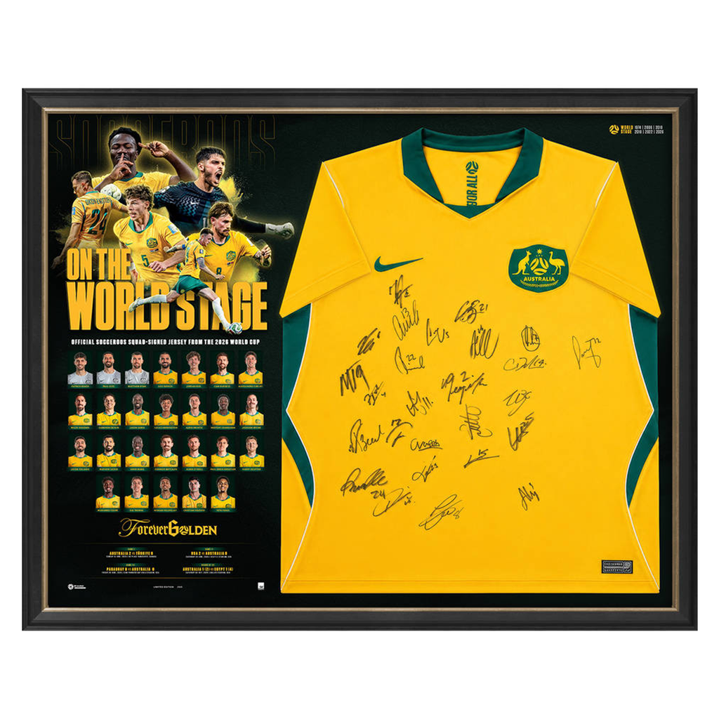 Socceroos 2026 World Cup Official Squad Signed Jersey Display Framed - 7612