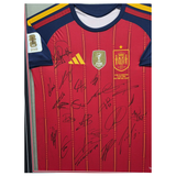 Spain Signed 2026 World Cup Champions Team Signed Jersey Framed - 7603