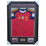 Spain Signed 2026 World Cup Champions Team Signed Jersey Framed - 7603