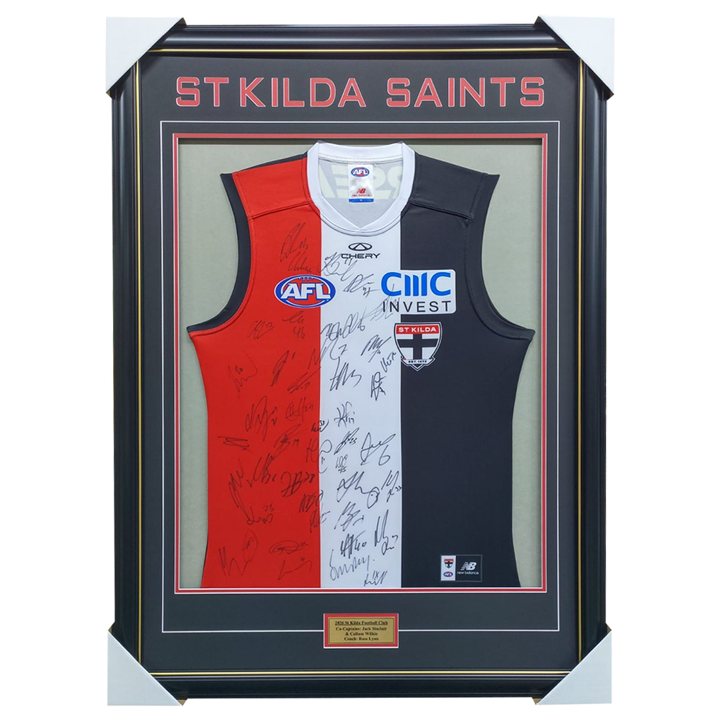 St Kilda Football Club 2026 Squad Signed Official AFL Guernsey - 7412