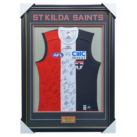 St Kilda Football Club 2026 Squad Signed Official AFL Guernsey - 7412