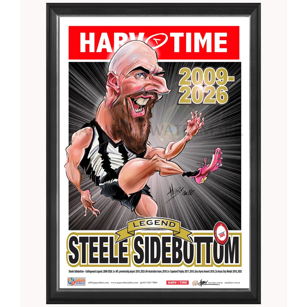 Steele Sidebottom, Legend, Harv Time Print Framed - 7614