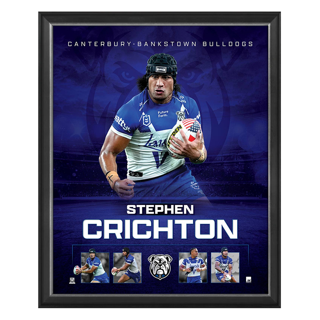 Stephen Crichton Canterbury-Bankstown Bulldogs Official NRL Player Print Framed - 7500