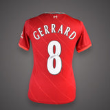 Steven Gerrard Hand Signed Liverpool Jersey Champions League - Private Signing - 5696