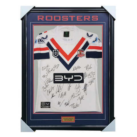 Sydney Roosters 2025 Team Signed Jersey Framed - 7121
