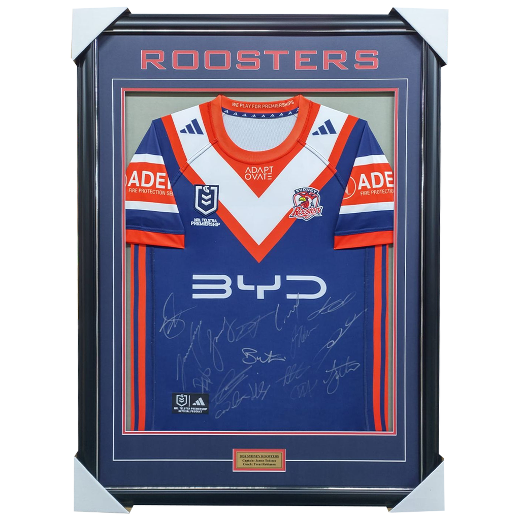 Sydney Roosters 2026 Team Signed Jersey Framed - 7483