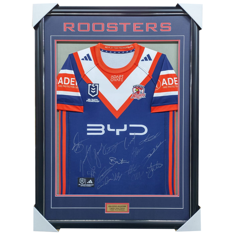 Sydney Roosters 2026 Team Signed Jersey Framed - 7483