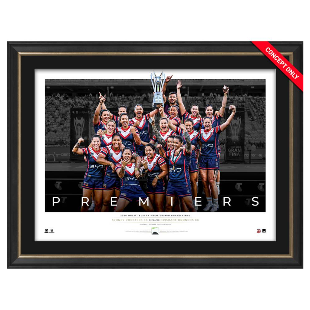 Sydney Roosters NRLW Official Premiership Icon Series Framed - 7670