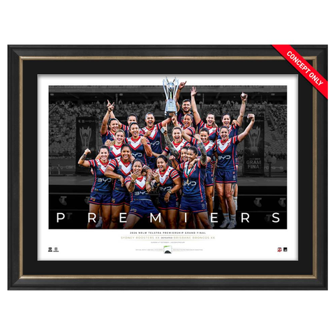 Sydney Roosters NRLW Official Premiership Icon Series Framed - 7670