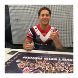 Sydney Roosters 2026 NRL Premiers Dual Signed Tedesco & Nawaqanitawase Official Lithograph Framed - 7665