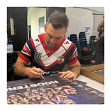 Sydney Roosters 2026 NRL Premiers Dual Signed Tedesco & Nawaqanitawase Official Lithograph Framed - 7665