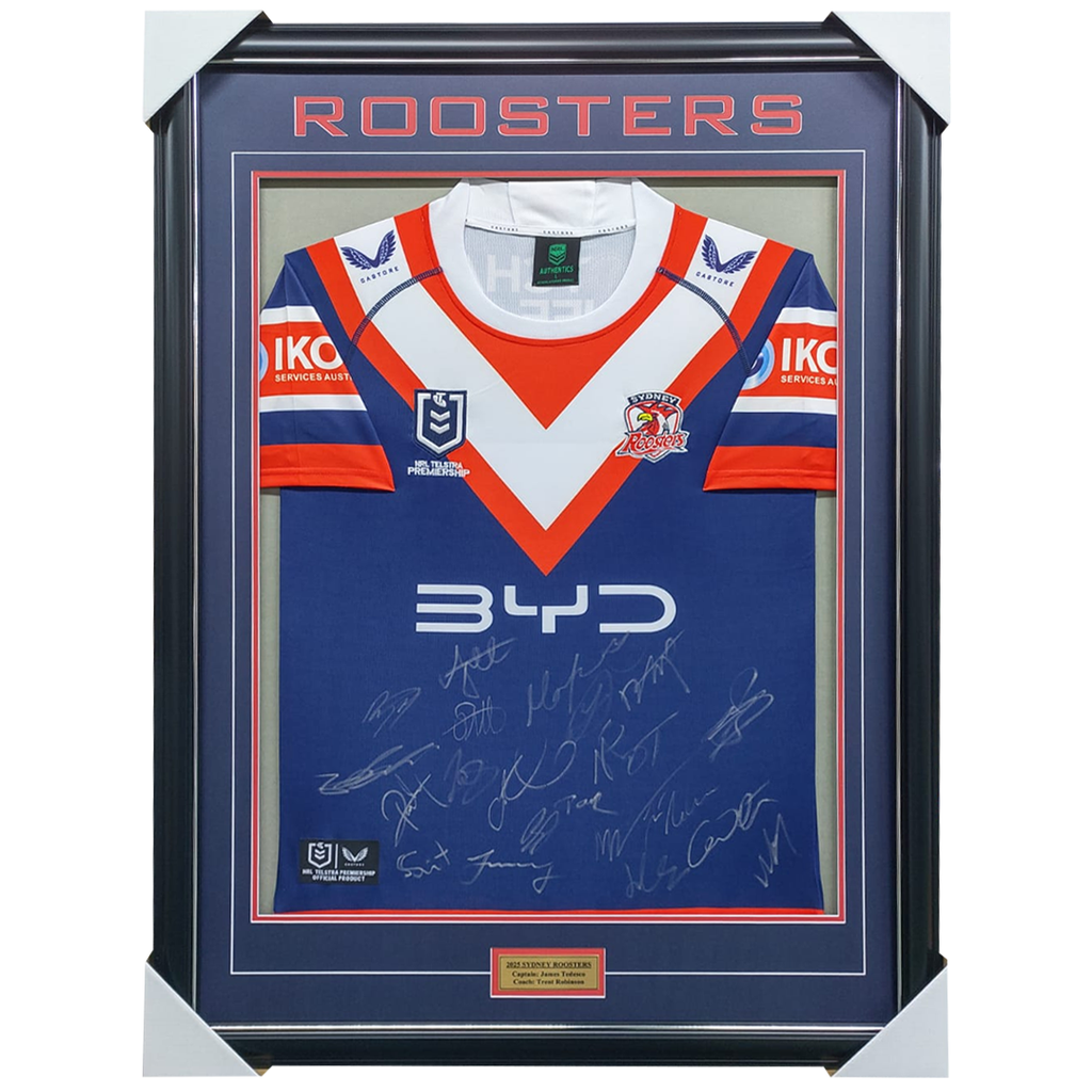 Sydney Roosters Football Club 2025 NRL Official Team Signed Guernsey - 7096