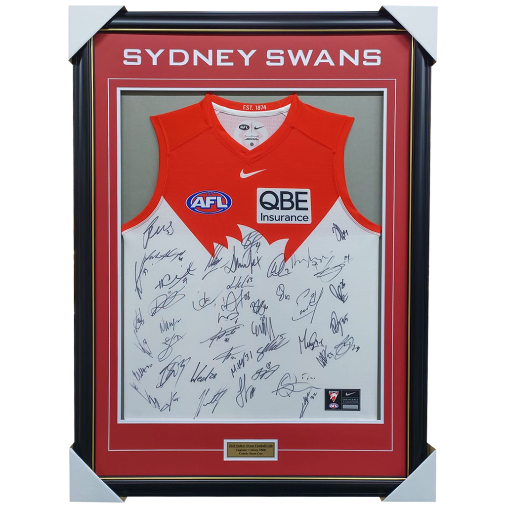 Sydney Swans 2026 Squad Official AFL Signed Guernsey - 7411