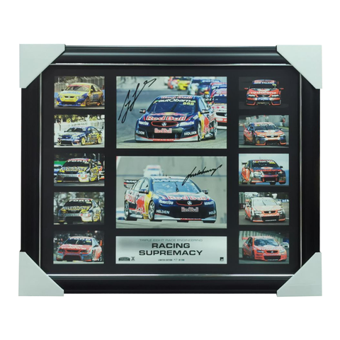 TRIPLE EIGHT RACING 888 WHINCUP LOWNDES DUAL HAND SIGNED RACING SUPREMACY PRINT FRAMED - 7227