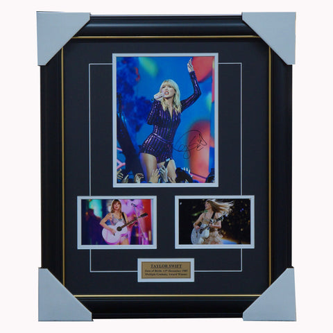 Taylor Swift Hand Signed photo Framed Collage with Plaque - 5755