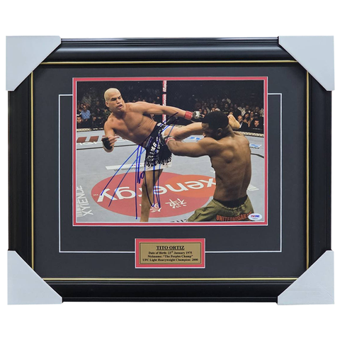 Tito Ortiz Signed UFC Photo Framed PSA DNA Authenticated - 7440