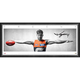Toby Greene Signed Greater Western Sydney Full Size Wings Official AFL Print Framed - 5888