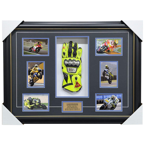 Valentino Rossi Signed Moto GP Glove Framed World Champion - 7393