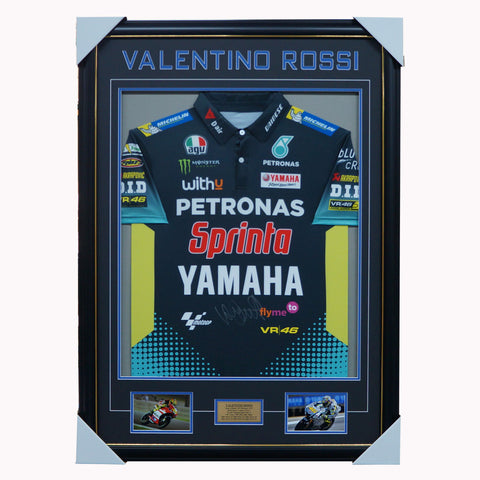 Valentino Rossi Signed Jersey Framed Moto GP Champion - 5659