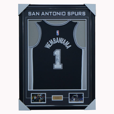 Victor Wembanyama Signed San Antonio Spurs Signed NBA Jersey Framed - 5836