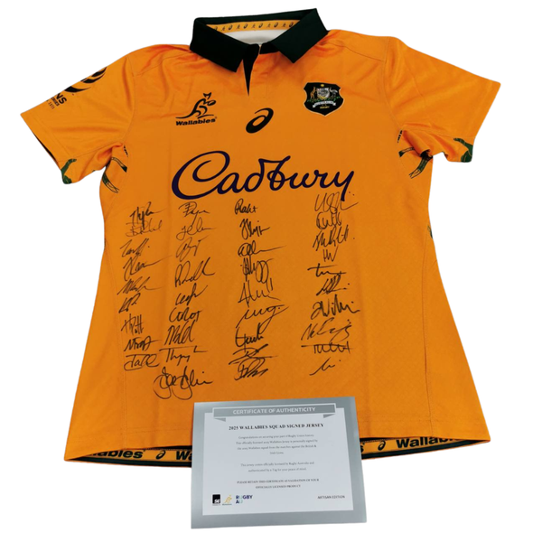 Wallabies 2025 Official Rugby Union Team Signed Jersey - 7225 – HT ...