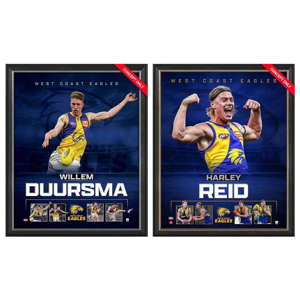 West Coast Eagles Package Official AFL Player Print Framed Duursma, Reid - 7660