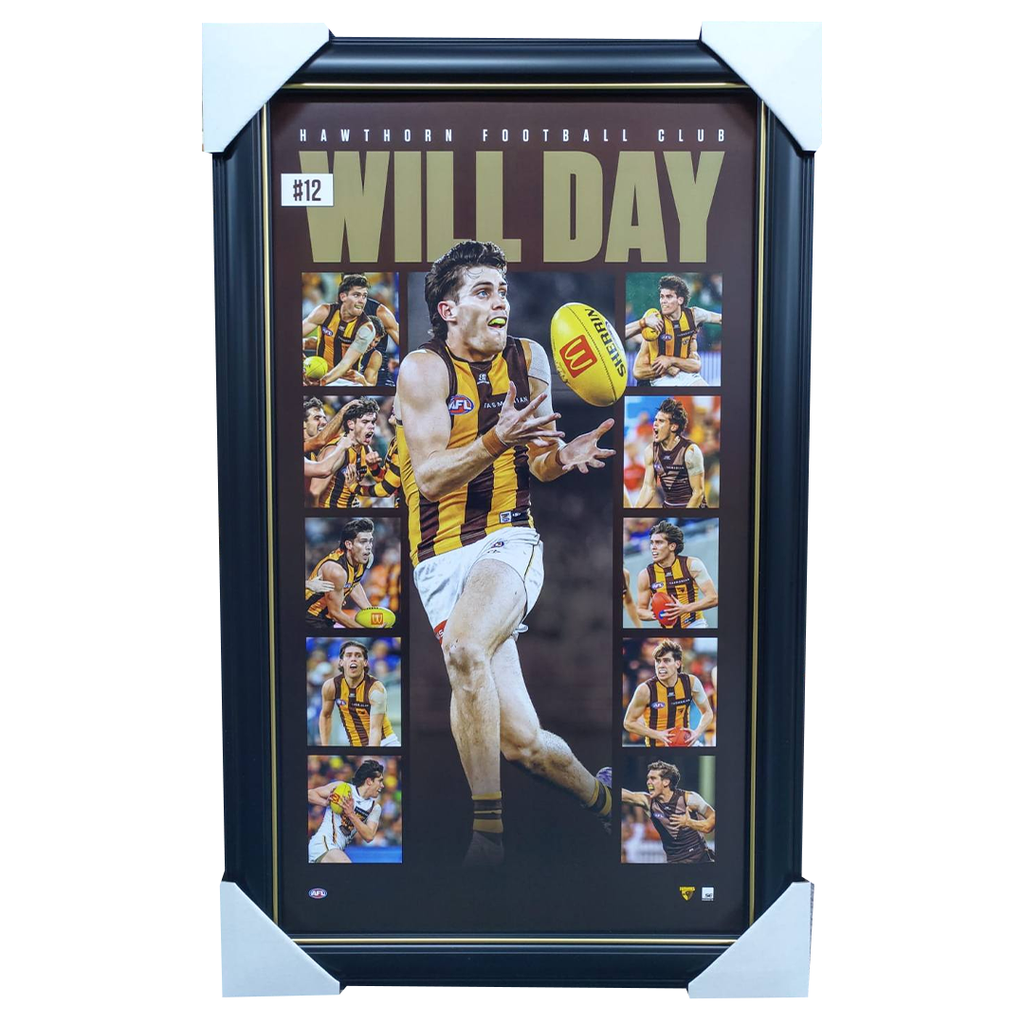Will Day Hawthorn Hawks Official Montage Framed - 7583