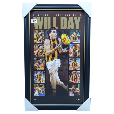 Will Day Hawthorn Hawks Official Montage Framed - 7583