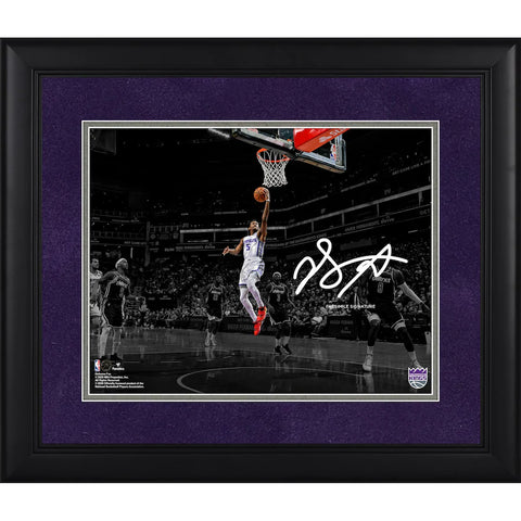 De'Aaron Fox Signed Sacramento Kings Framed 11" x 14" Official NBA Frame - 5556