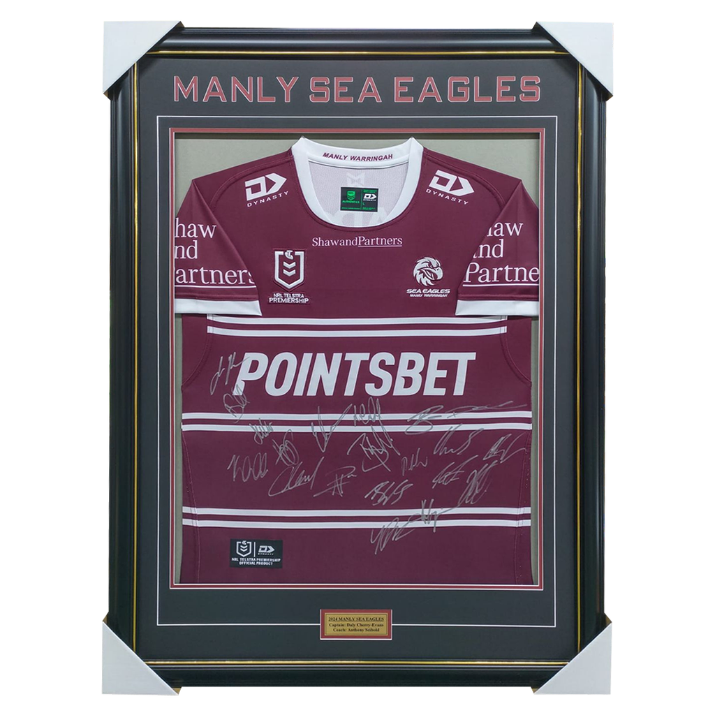 Manly Sea-Eagles Football Club 2025 NRL Official Team Signed Guernsey 7093