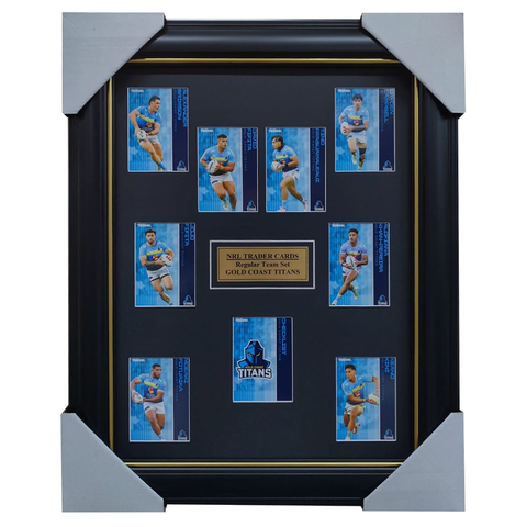 2025 NRL Traders Cards Titans Team Set Framed - 7085