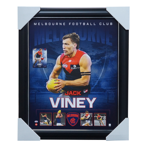 Jack Viney Melbourne Demons Official Licensed AFL Print Framed + Signed Card - 5865