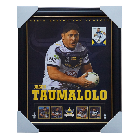 Jason Taumalolo North Queensland Cowboys Official NRL Player Print Framed + Signed Card - 5866