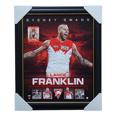 Buddy Franklin Sydney Swans Official Licensed AFL Print Framed + Signed Card - 5869
