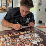 Brisbane Broncos 2025 NRL Premiership Dual Signed Reece Walsh & Adam Reynolds Official Lithograph Framed - 7292