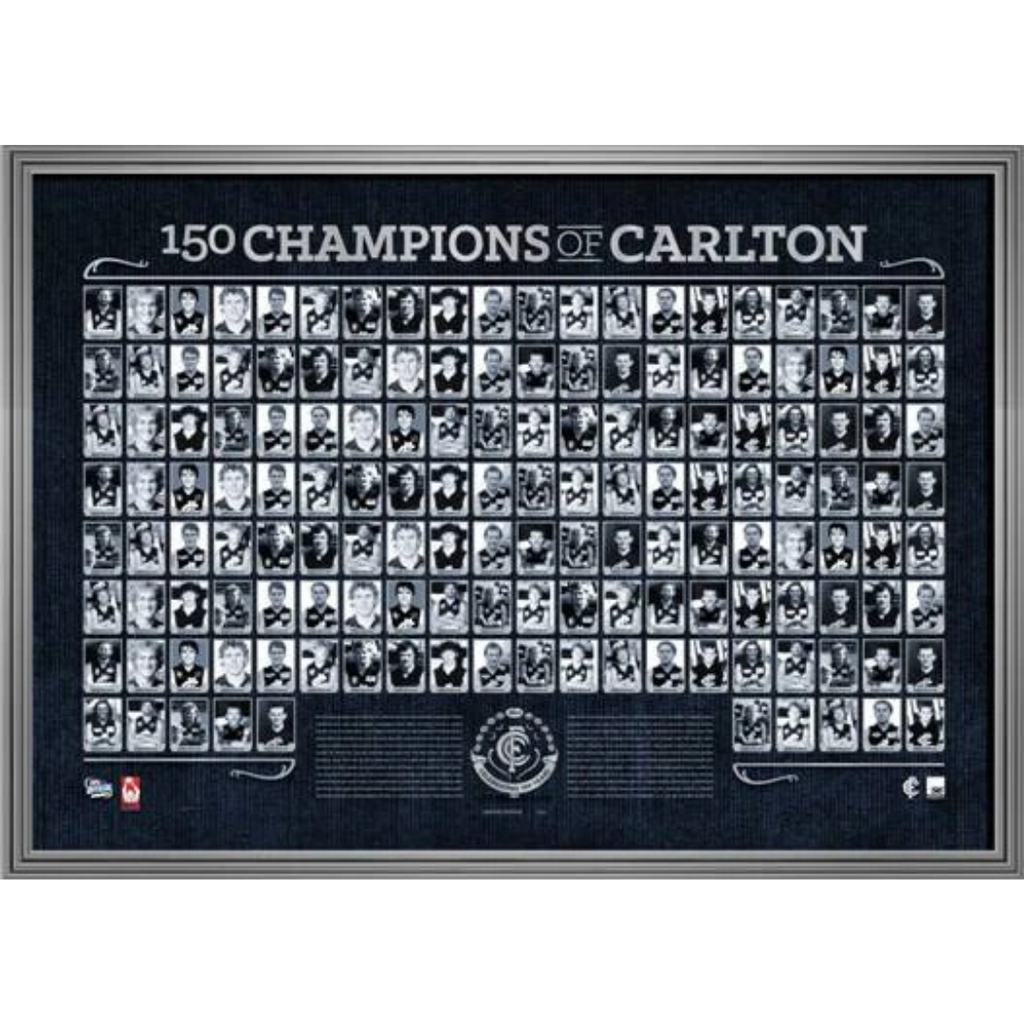 150 Champions of Carlton  Afl Print Framed - 1730