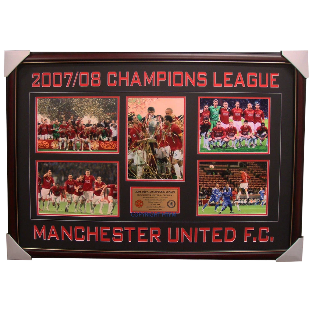 2007/08 Manchester United Champions League Winners Photos Framed - 1687
