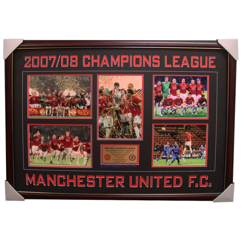 2007/08 Manchester United Champions League Winners Photos Framed - 1687