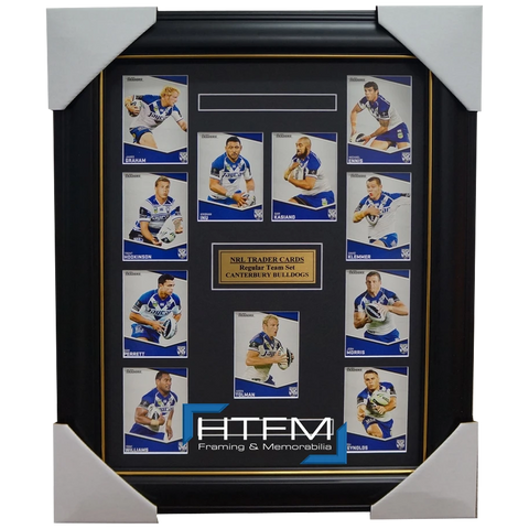 2014 Canterbury Bulldogs Nrl Traders Rugby League Complete Card Set Framed - 1760