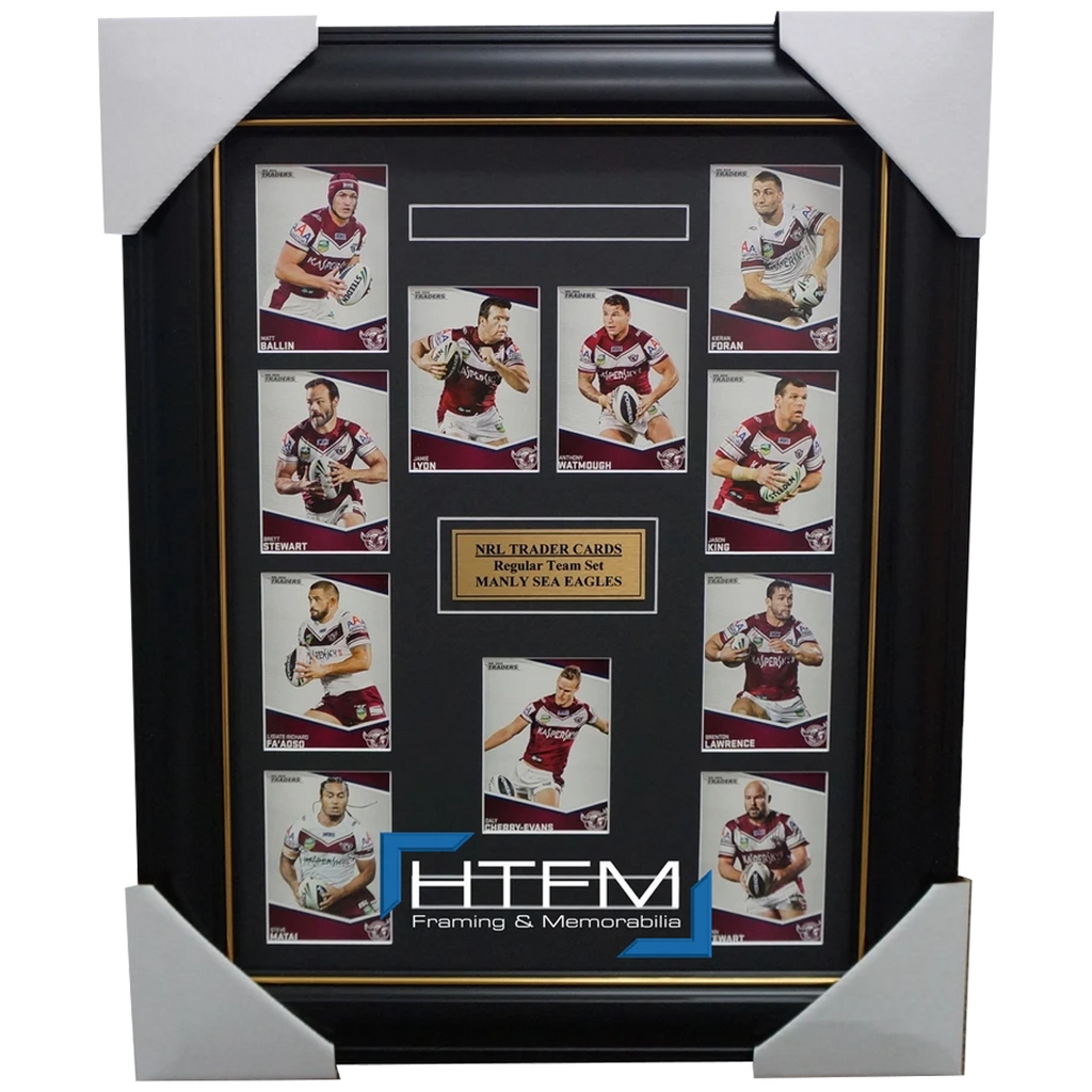 2014 Manly Sea Eagles Nrl Traders Rugby League Complete Common Card Set Framed - 1763