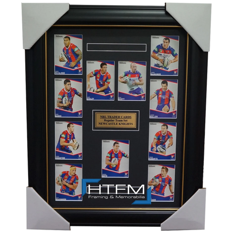 2014 Newcastle Knights Nrl Traders Rugby League Complete Common Card Set Framed - 1765