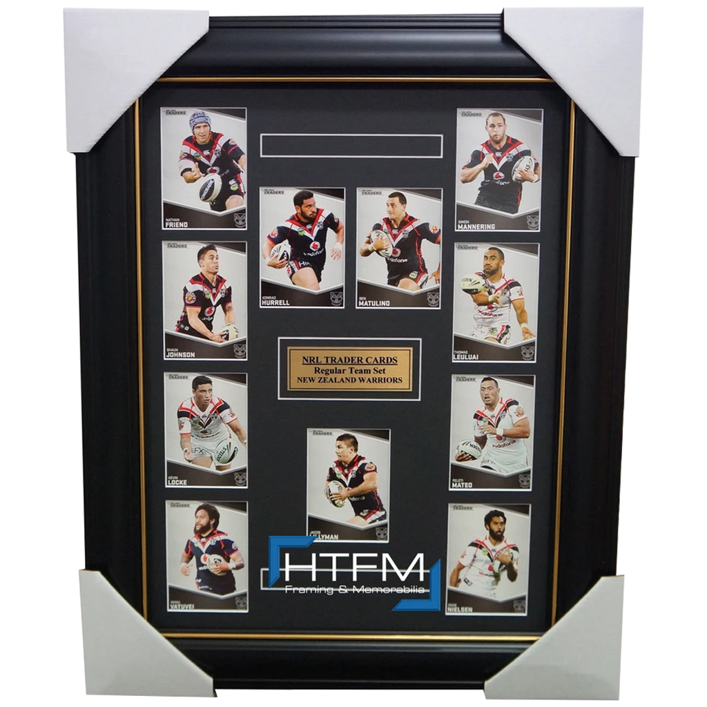 2014 New Zealand Warriors Nrl Traders Rugby League Complete Card Set Framed - 1759