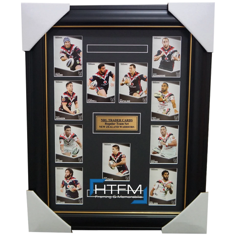 2014 New Zealand Warriors Nrl Traders Rugby League Complete Card Set Framed - 1759