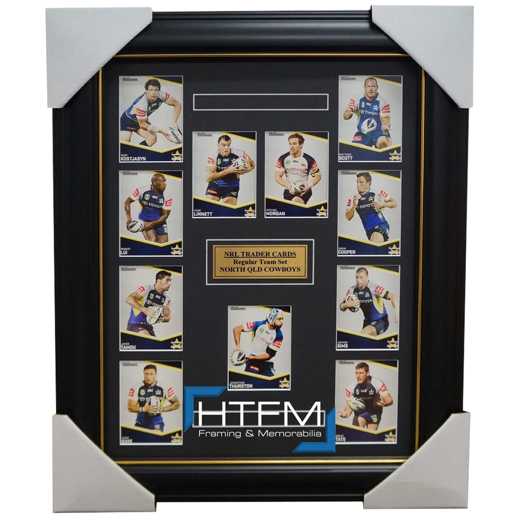 2014 North Qld Cowboys Nrl Traders Rugby League Complete Common Card Set Framed - 1766