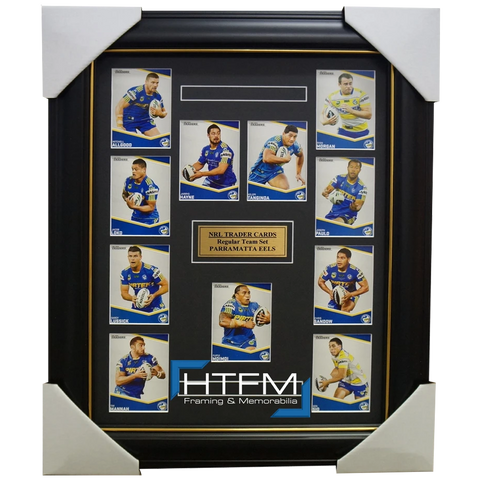 2014 Parramatta Eels Nrl Traders Rugby League Complete Common Card Set Framed - 1768