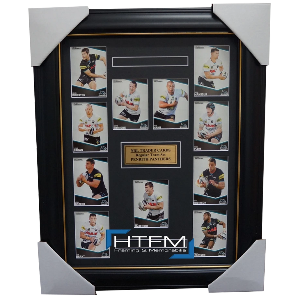 2014 Penrith Panthers Nrl Traders Rugby League Complete Common Card Set Framed - 1769