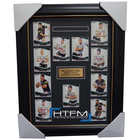2014 Penrith Panthers Nrl Traders Rugby League Complete Common Card Set Framed - 1769