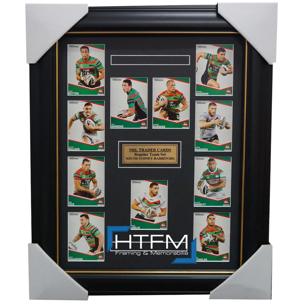 2014 South Sydney Rabbitohs Nrl Traders Rugby League Complete Card Set Framed - 1770