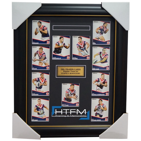 2014 Sydney Roosters Nrl Traders Rugby League Complete Set Framed - 1758